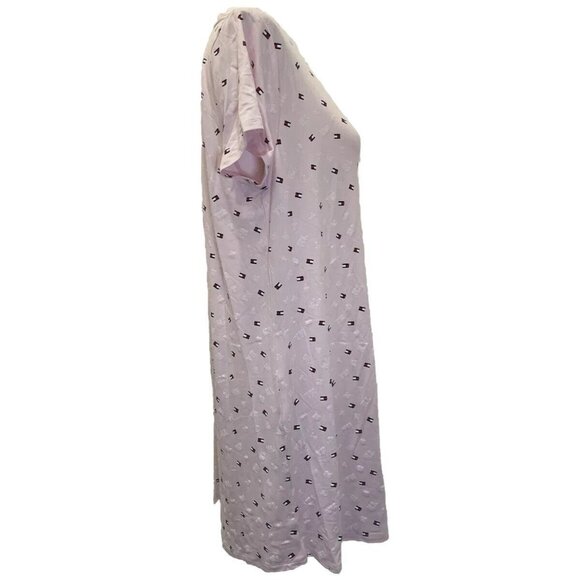 TOMMY HILFIGER Sleep Shirt Womens Small Pink Tee Pull On Logo Sleepwear Dress M - Picture 3 of 6
